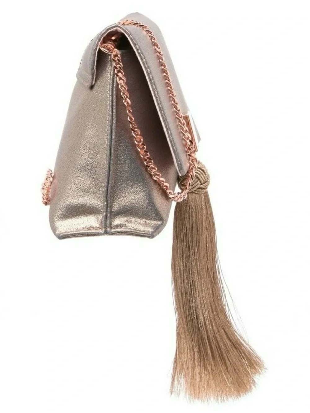 Ted Baker - KATHIE- Satin Brocade Tassel Clutch - Rose Gold -MSRP - $129